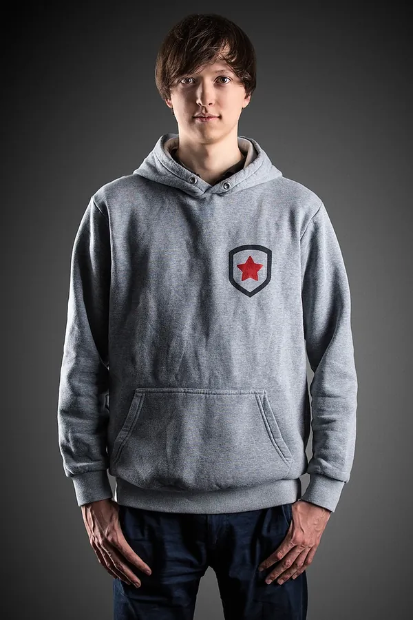 Gri Melanj Kapüşonlu Sweatshirt